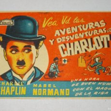 Cine: PROGRAMA DE CINE - AVENTURAS Y DESVENTURAS DE CHARLOT AÑO 1951 CINE PROVENZA- BUEN ESTADO. Lote 401262094