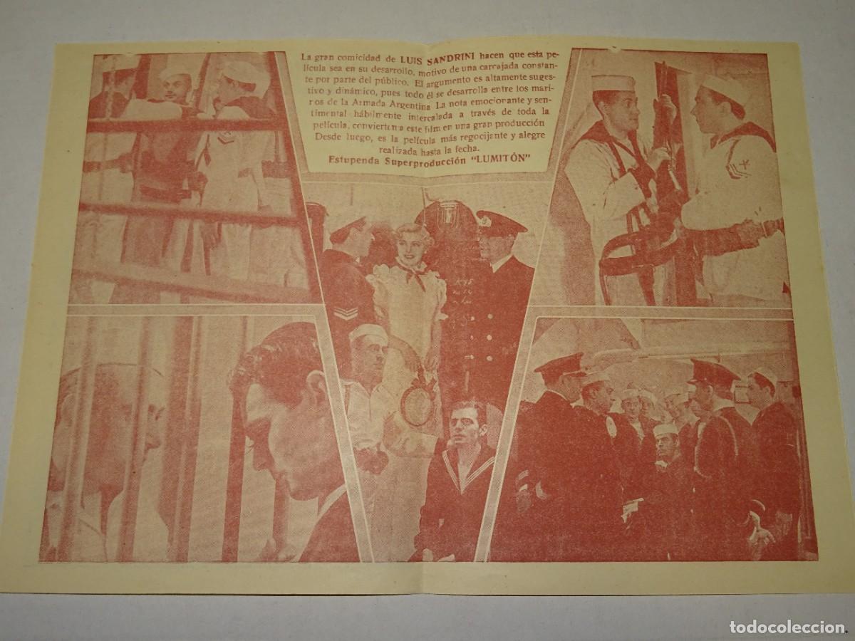 Cine: PROGRAMA DE CINE - LA MUCHACHADA DE A BORDO, MANUEL ROMERO - BUEN ESTADO - Foto 2