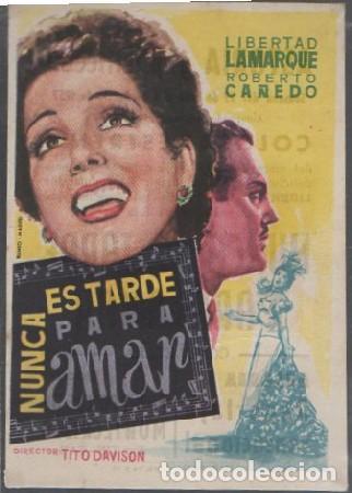 Cine: PROGRAMA DE CINE. NUNCA ES TARDE PARA AMAR PC-6757 - Foto 1