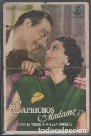 Cine: PROGRAMA DE CINE. CAPRICHOS DE MADAME PC-6762 - Foto 1