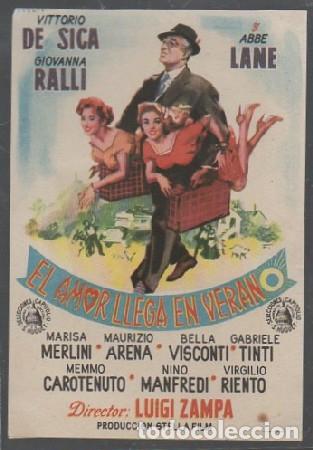 Cine: PROGRAMA DE CINE. EL AMOR LLEGA EN VERANO PC-6784 - Foto 1
