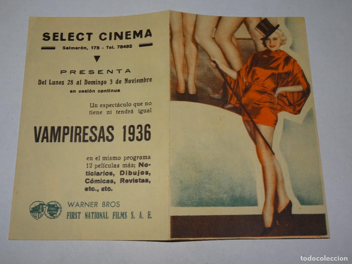 Cine: PROGRAMA DE CINE - VAMPIRESAS 1936 - DICK POEWLL - BUEN ESTADO - Foto 1