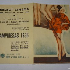 Cine: PROGRAMA DE CINE - VAMPIRESAS 1936 - DICK POEWLL - BUEN ESTADO. Lote 402178579