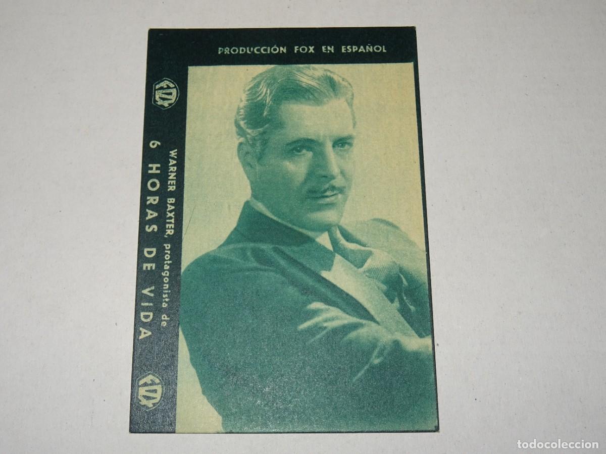 Cine: PROGRAMA DE CINE - 6 HORAS DE VIDA - WARNER BAXTER - BUEN ESTADO - Foto 1