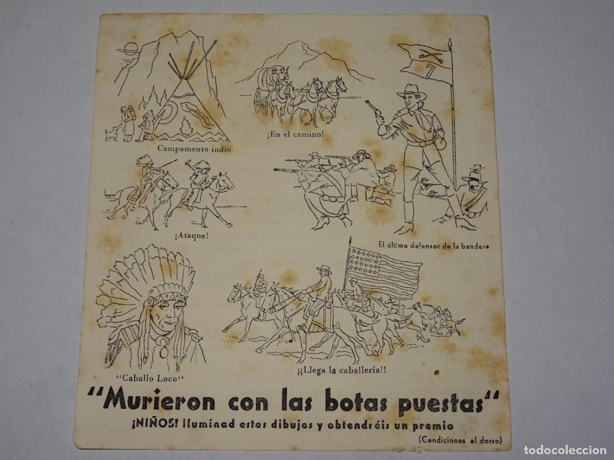 Cine: PROGRAMA DE CINE - MURIERON CON LAS BOTAS PUESTAS - BUEN ESTADO - Foto 1