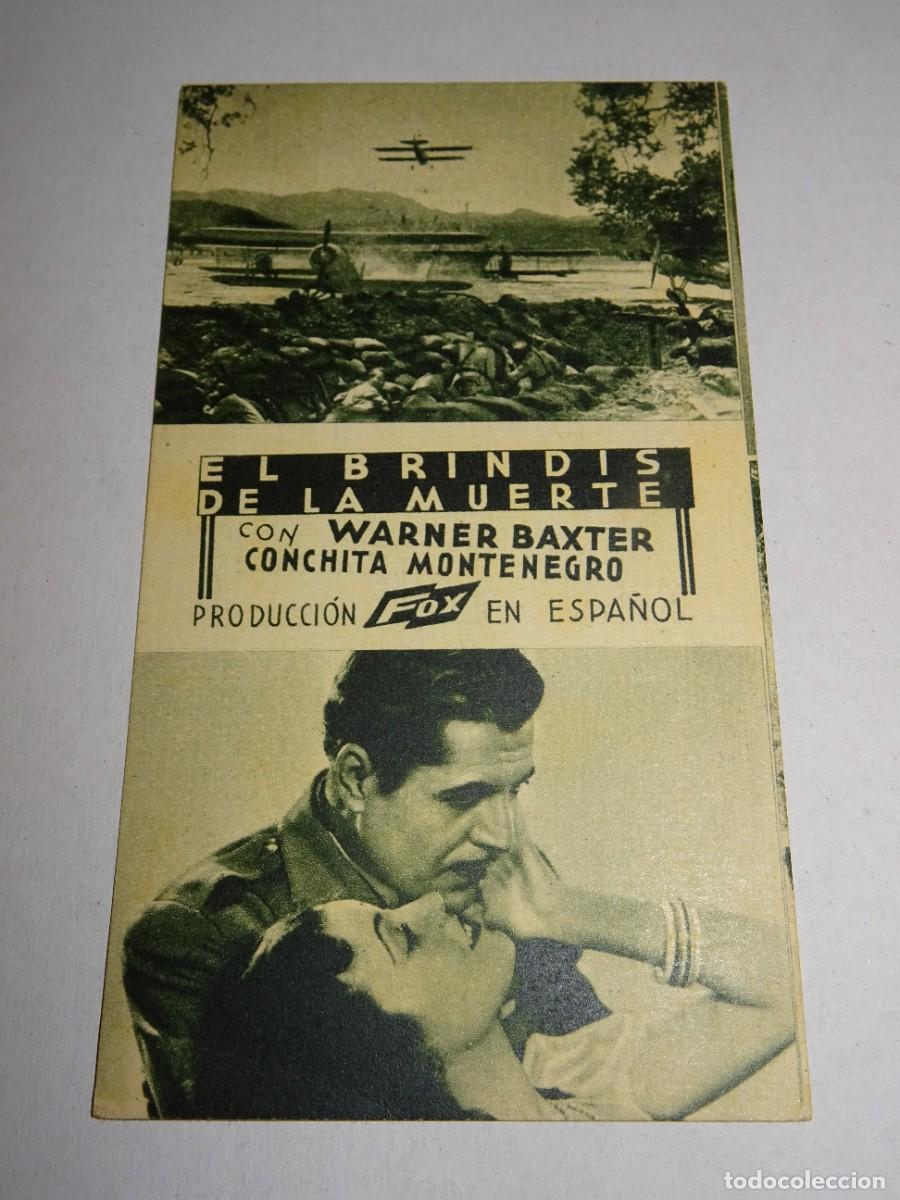 Cine: PROGRAMA DE CINE - EL BRINDIS DE LA MUERTE - WARNER BAXTER - SE&Ntilde;ALES DE USO - Foto 1