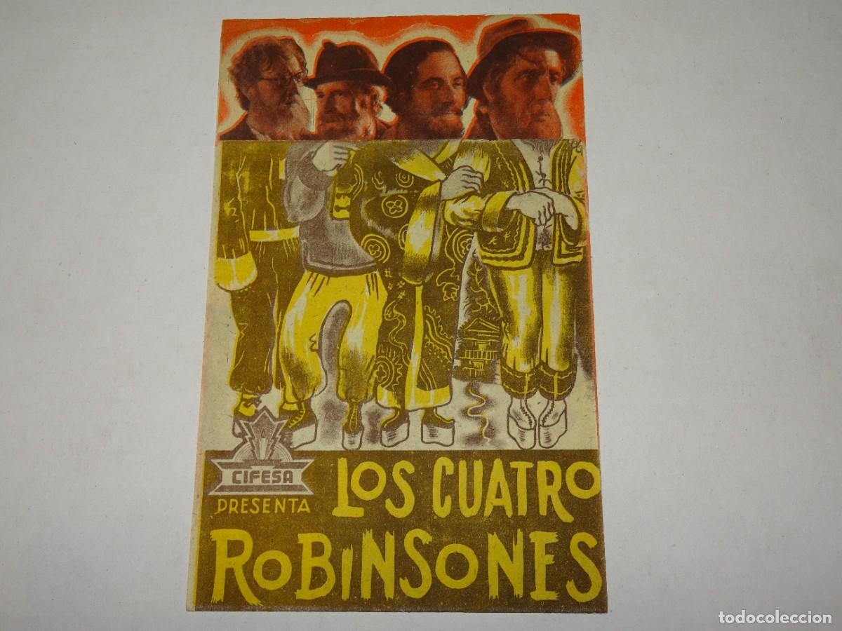 Cine: PROGRAMA DE CINE - LOS CUATRO ROBINSONES - BUEN ESTADO - Foto 1