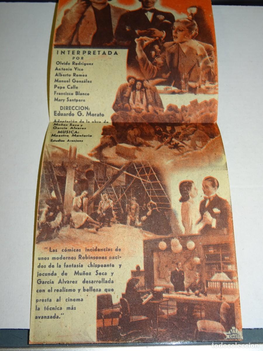 Cine: PROGRAMA DE CINE - LOS CUATRO ROBINSONES - BUEN ESTADO - Foto 2