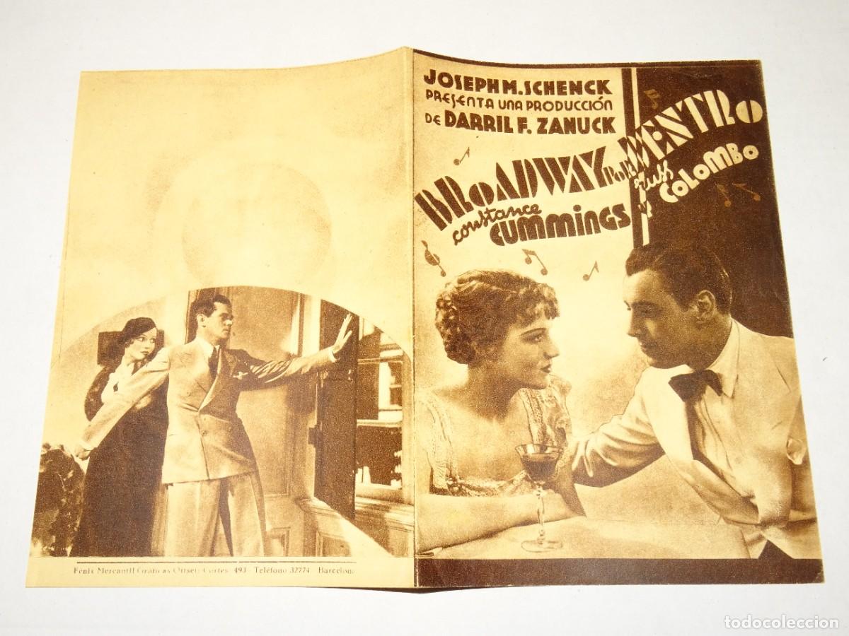 Cine: PROGRAMA DE CINE - BROADWAY POR DENTRO - BUEN ESTADO - Foto 1