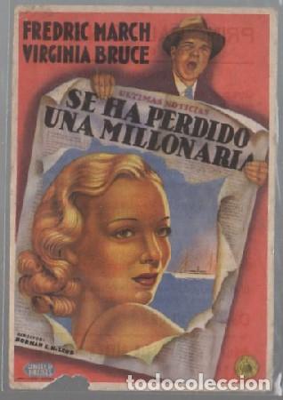 Cine: PROGRAMA DE CINE. SE HA PERIDO UNA MILLONARIA PC-6806 - Foto 1