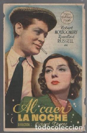 Cine: PROGRAMA DE CINE. AL CAER LA NOCHE PC-6807 - Foto 1