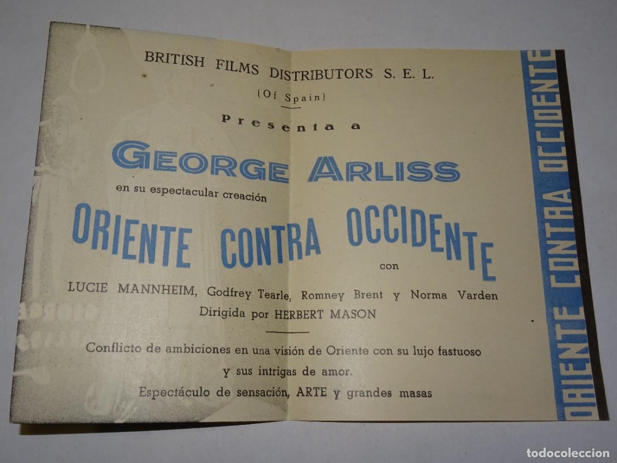 Cine: PROGRAMA DE CINE - ORIENTE CONTRA OCCIDENTE - BUEN ESTADO - Foto 2