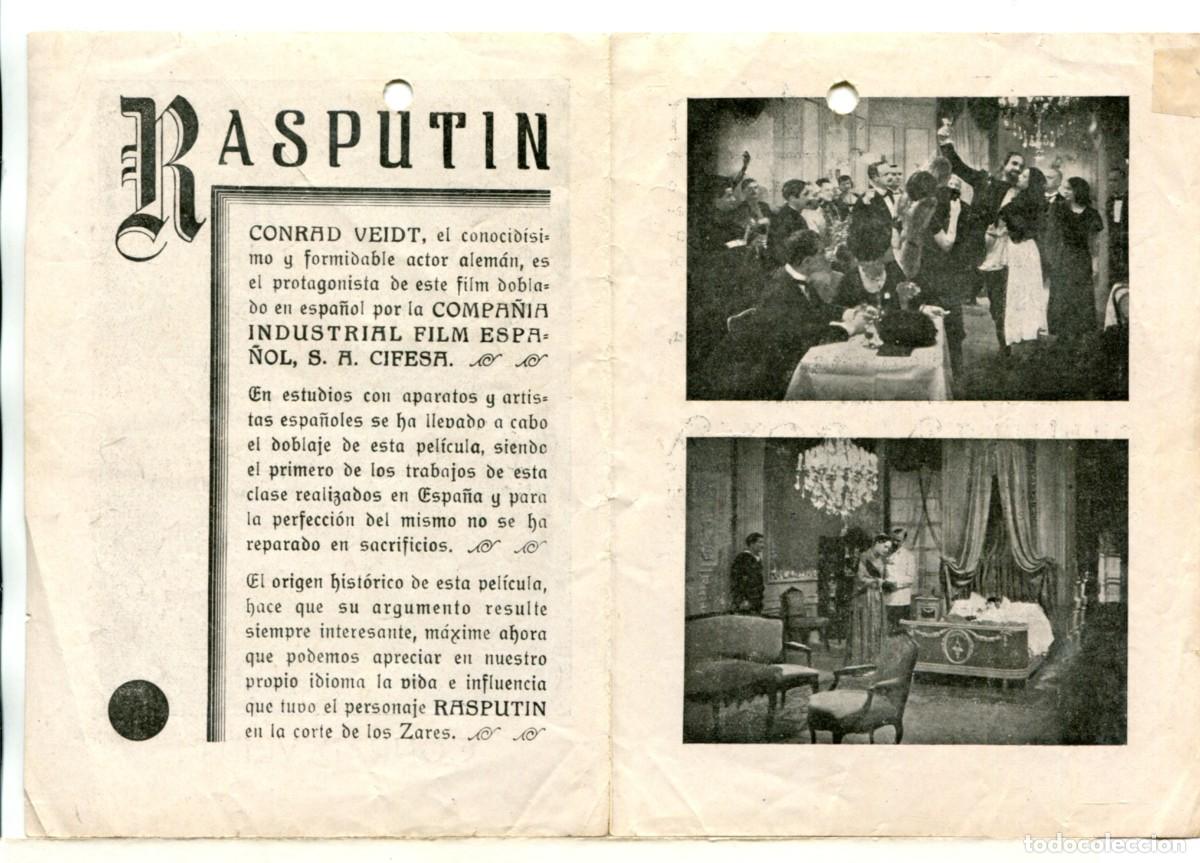 Cine: RASPUT&Iacute;N, con Conrad Veidt. - Foto 2