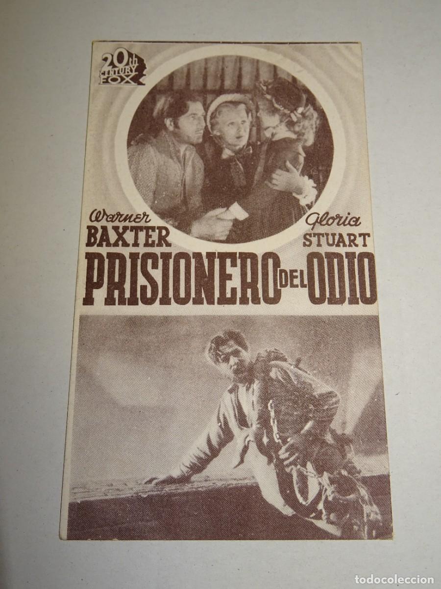 Cine: PROGRAMA DE CINE - PRISIONERO DEL ODIO - BUEN ESTADO - Foto 1