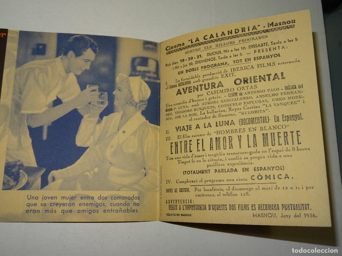 Cine: PROGRAMA DE CINE - ENTRE EL AMOR Y LA MUERTE - BUEN ESTADO - Foto 2