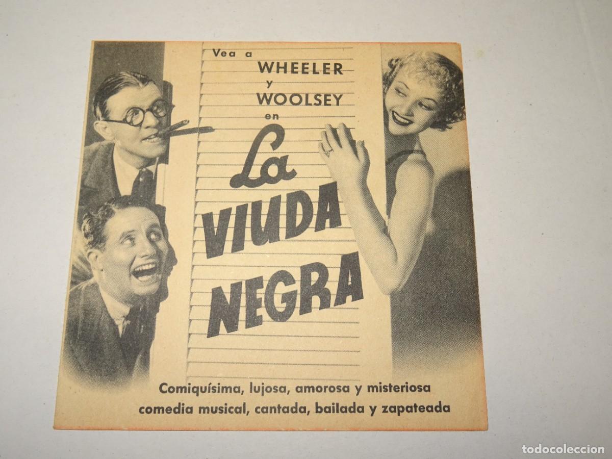 Cine: PROGRAMA DE CINE - LA VIUDA NEGRA - BUEN ESTADO - Foto 1