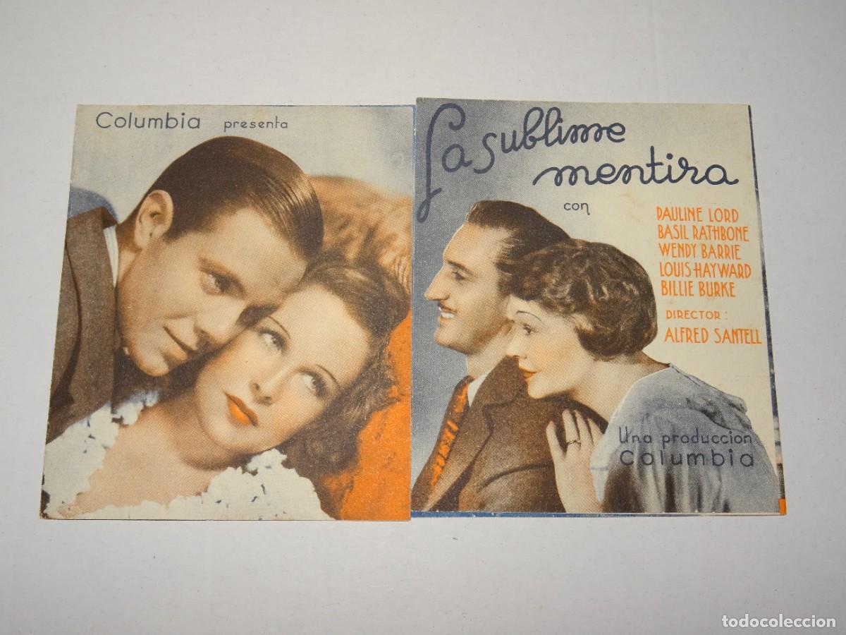 Cine: PROGRAMA DE CINE - LA SUBLIME MENTIRA - BUEN ESTADO - Foto 1