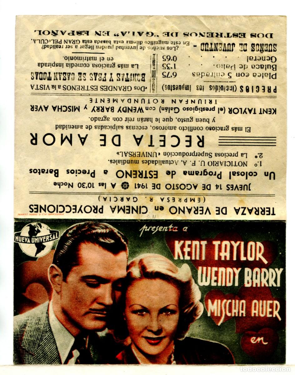 Cine: RECETA DE AMOR, con Kent Taylor. - Foto 2