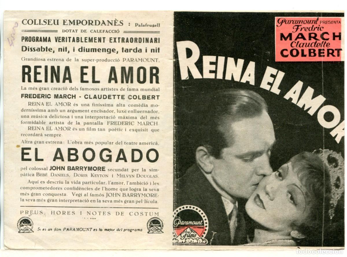 Kino: REINA EL AMOR, con Claudette Colbert.