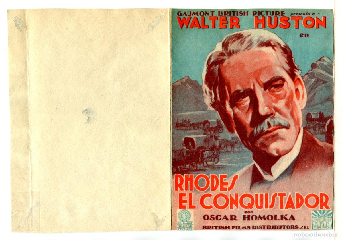 Kino: RHODES EL CONQUISTADOR, con Walter Huston.