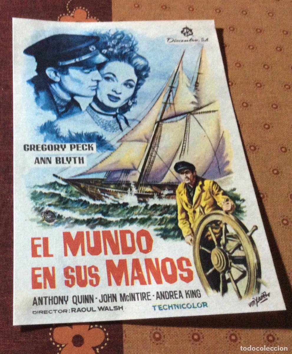 Cinema: FOLLETO DE MANO EL MUNDO EN SUS MANOS. G. PECK. SIN PUBLICIDAD