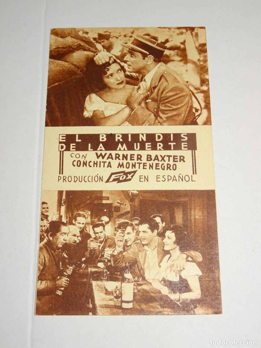Cine: PROGRAMA DE CINE - EL BRINDIS DE LA MUERTE - BUEN ESTADO - Foto 1