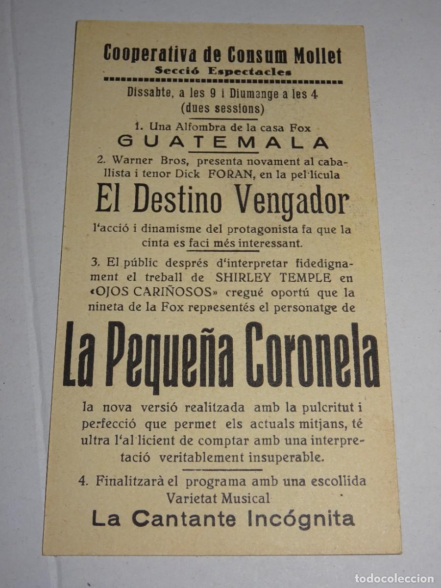 Cine: PROGRAMA DE CINE - LA PEQUE&Ntilde;A CORONELA - BUEN ESTADO - Foto 2