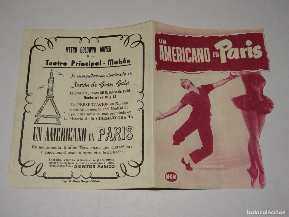 Cine: PROGRAMA DE CINE - UN AMERICANO EN PARIS - BUEN ESTADO - Foto 1