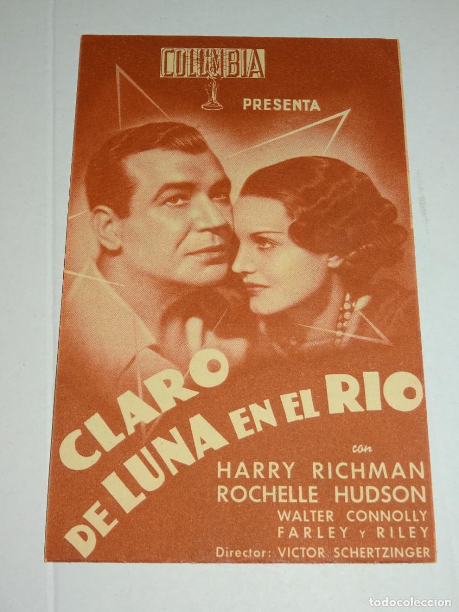 Cine: PROGRAMA DE CINE - CLARO DE LUNA EN EL RIO - BUEN ESTADO - Foto 1