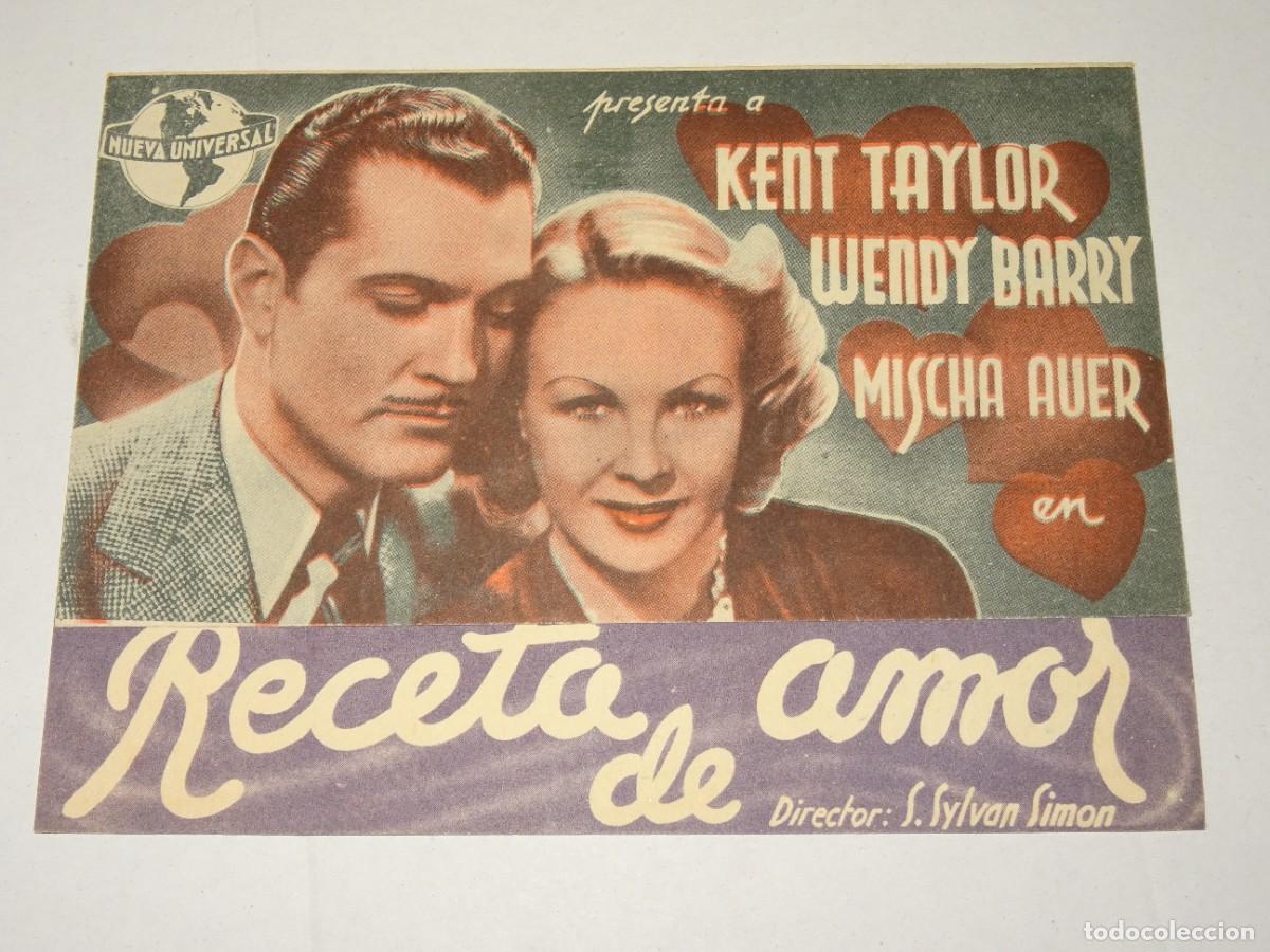Cine: PROGRAMA DE CINE - RECETA DE AMOR - BUEN ESTADO - Foto 1