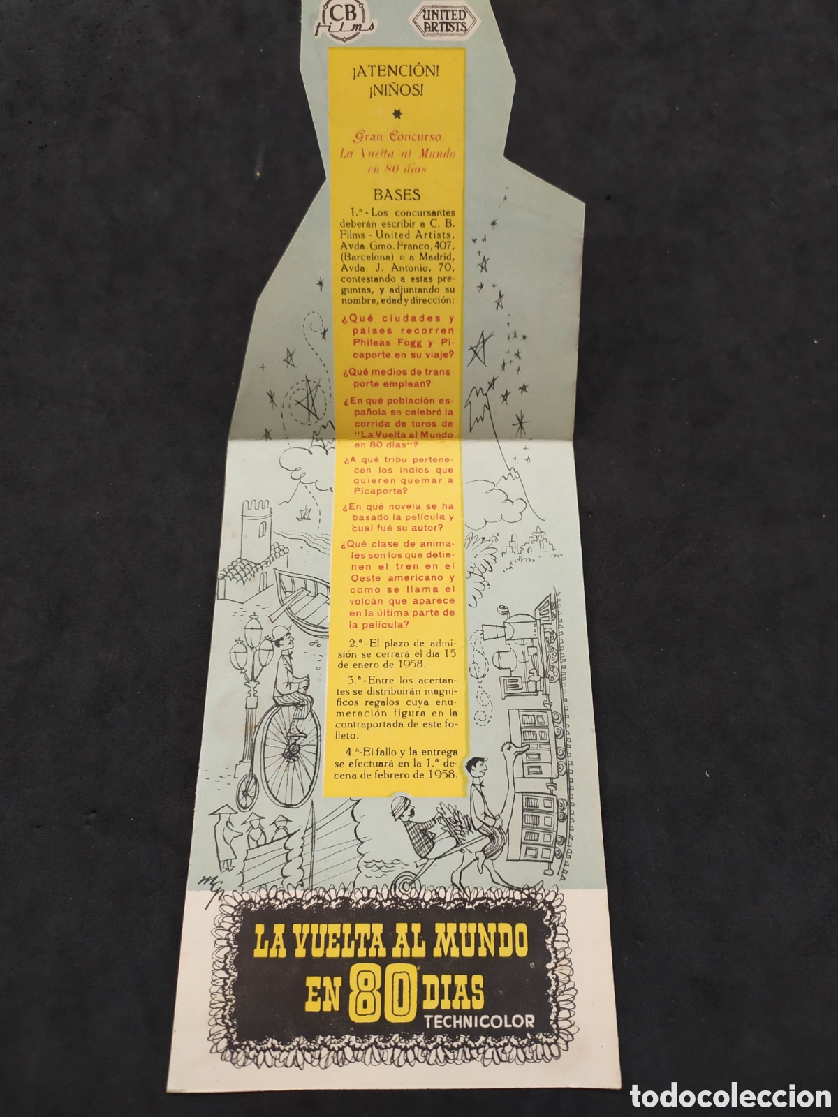 Cine: La vuelta al mundo en 80 d&iacute;as. Programa de mano. Concurso - Foto 2