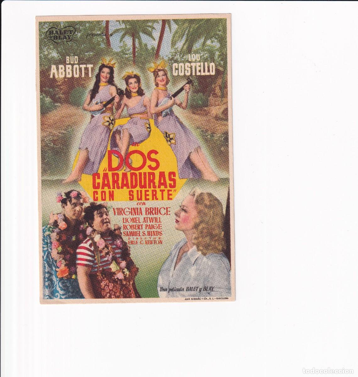 Cine: DOS CARADURAS CON SUERTE .- BUD ABBOTT - Foto 1