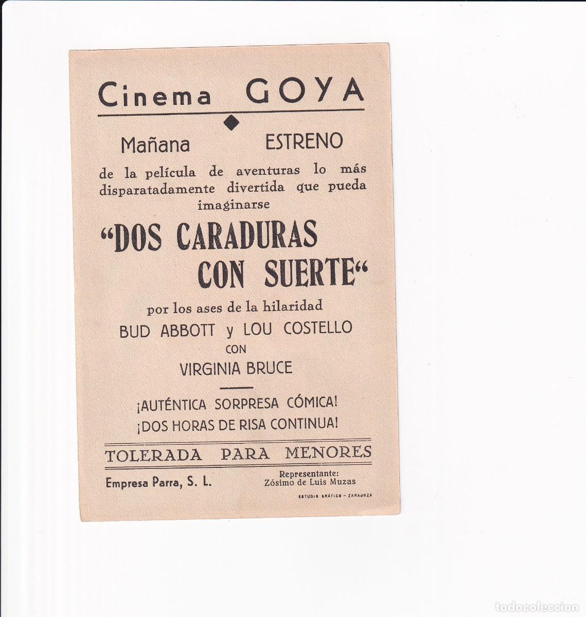 Cine: DOS CARADURAS CON SUERTE .- BUD ABBOTT - Foto 2