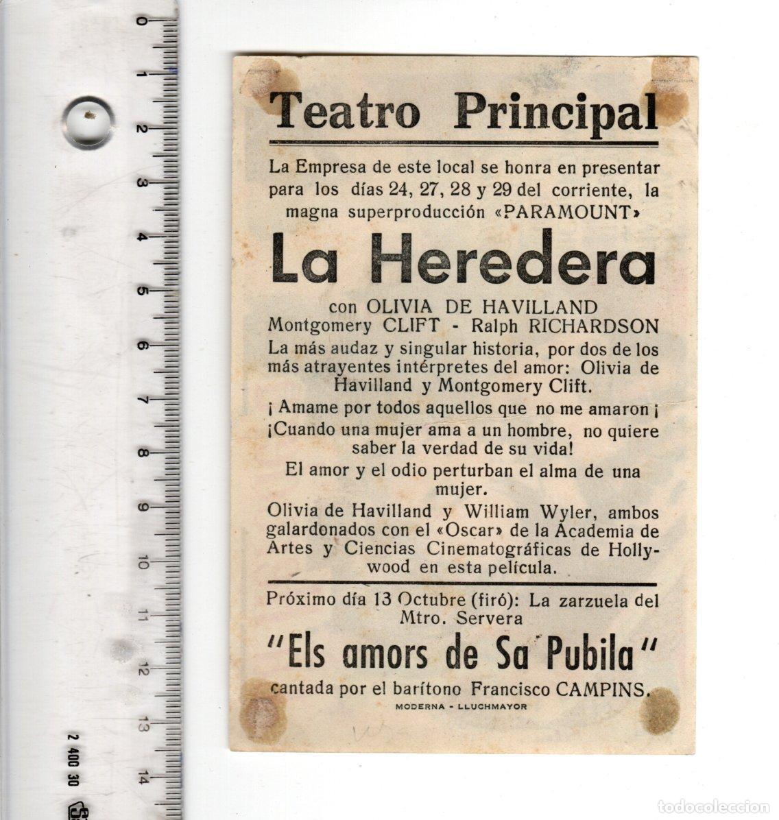 Cine: 21 folletos de cine dram&aacute;tico, 9 con publicidad. - Foto 28