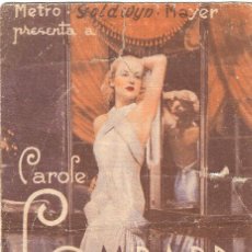 Cine: PN - PROGRAMA DOBLE - LA NOVIA ALEGRE - CAROLE LOMBARD - CENTRAL CINEMA (ALICANTE) - 1936.