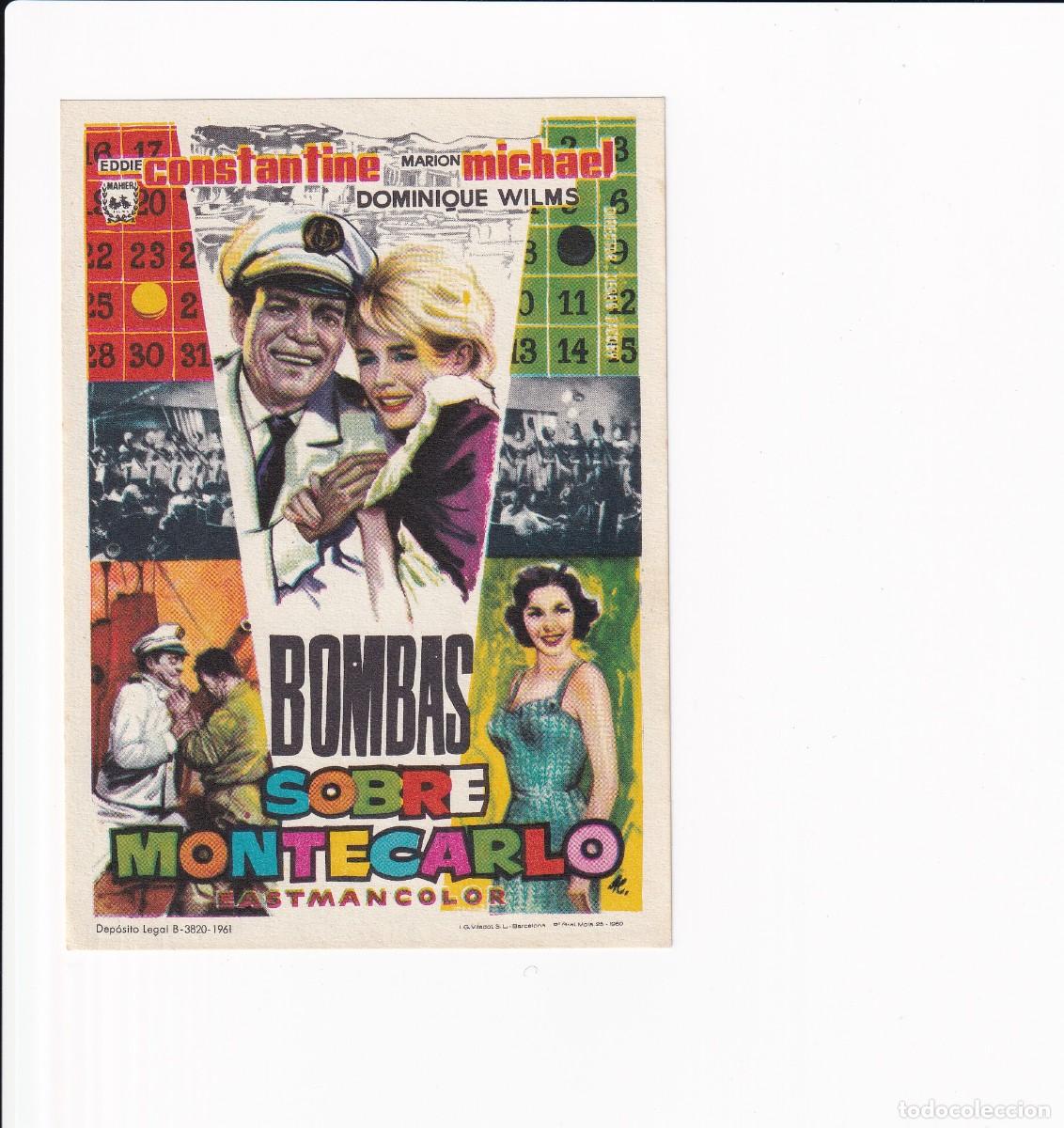 Cine: BOMBAS SOBRE MONTECARLO .- EDDIE CONSTANTINE - Foto 1