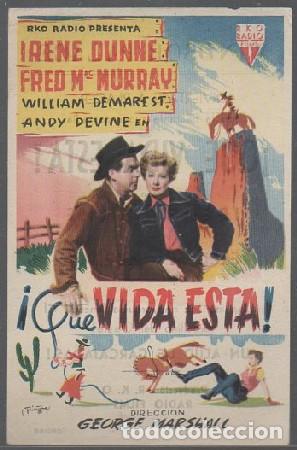 Cine: PROGRAMA DE CINE. &iexcl;QUE VIDA ESTA! PC-6825 - Foto 1