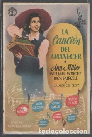 Cine: PROGRAMA DE CINE. LA CANCI&Oacute;N DEL AMANECER PC-6842 - Foto 1