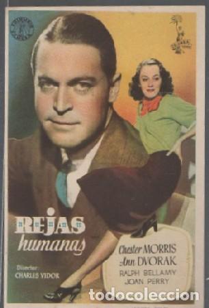 Folhetos de m&atilde;o de filmes antigos de cinema: PROGRAMA DE CINE. REJAS HUMANAS PC-6843
