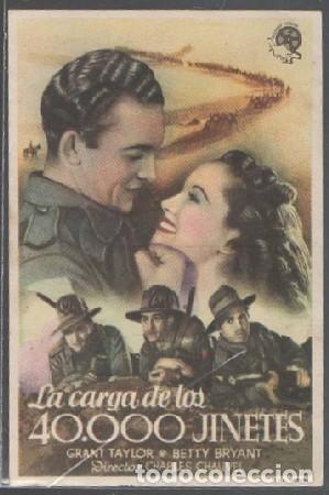 Folhetos de m&atilde;o de filmes antigos de cinema: PROGRAMA DE CINE. LA CARGA DE LOS 40.000 JINETES PC-6848