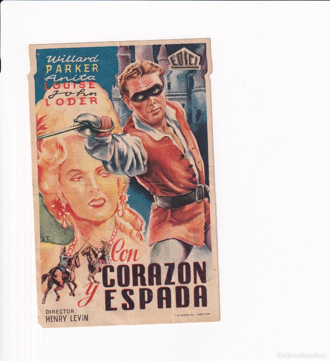 Cine: CON CORAZON Y ESPADA .- UNILLARD PARKER - Foto 1