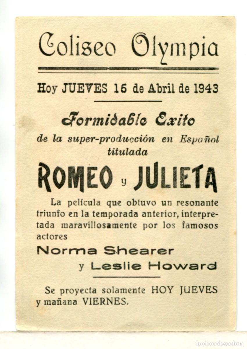 Cine: ROMEO Y JULIETA, con Norma Shearer. - Foto 2