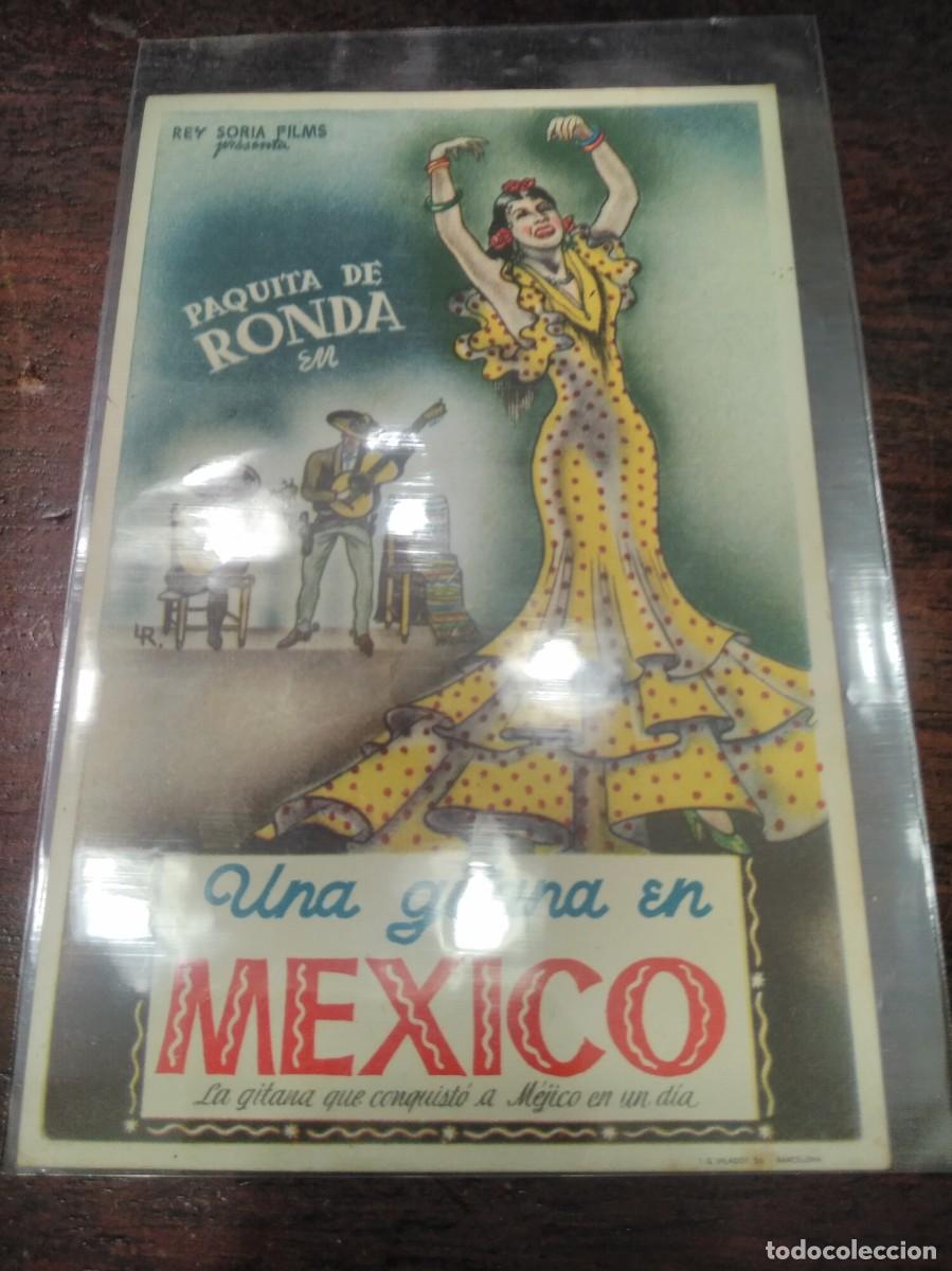 Cine: PROGRAMA O FOLLETO DE MANO DE CINE una gitana en mexico - Foto 1