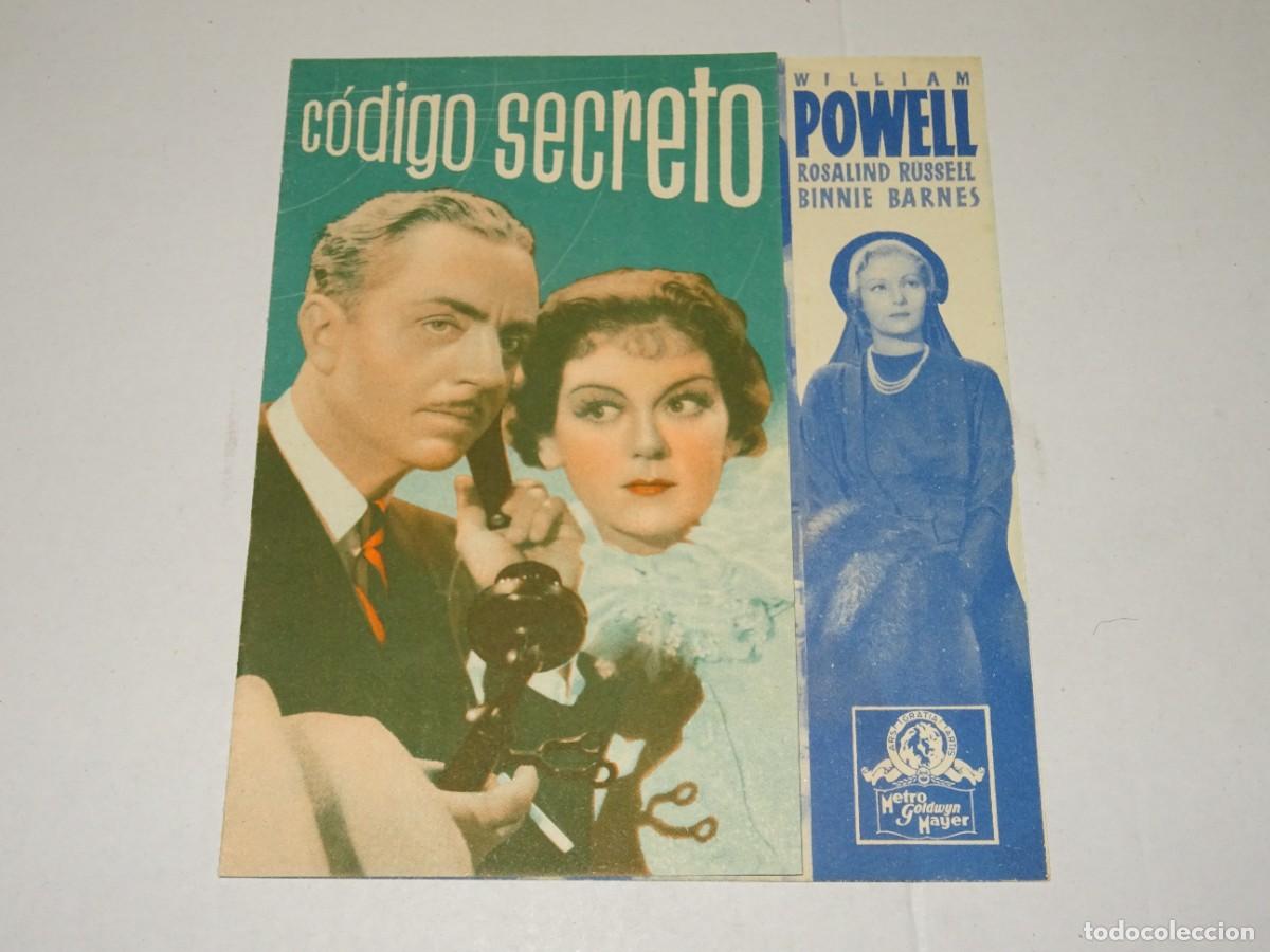 Cine: PROGRAMA DE CINE - C&Oacute;DIGO SECRETO - BUEN ESTADO - Foto 1