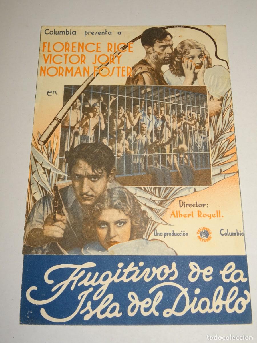 Cine: PROGRAMA DE CINE - FUGITIVOS DE LA ISLA DEL DIABLO - BUEN ESTADO - Foto 1