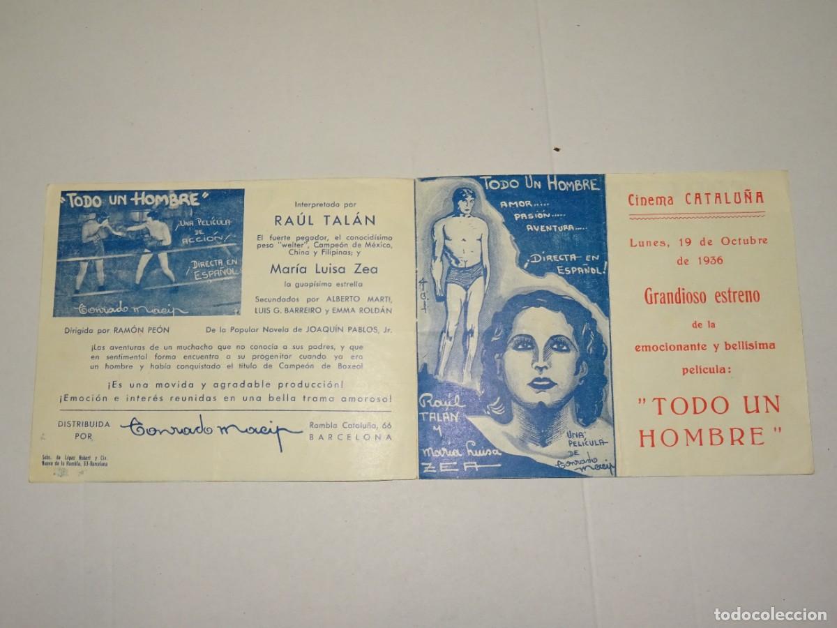 Cine: PROGRAMA DE CINE - TODO UN HOMBRE - BUEN ESTADO - Foto 2