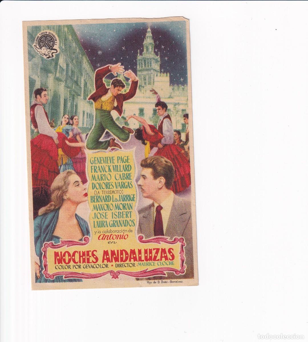 Cine: NOCHES ANDALUZAS .- MARIO CABRE, DOLORES VARGAS