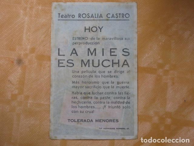 Cine: FOLLETO DE MANO LA MIES ES MUCHA - Foto 2