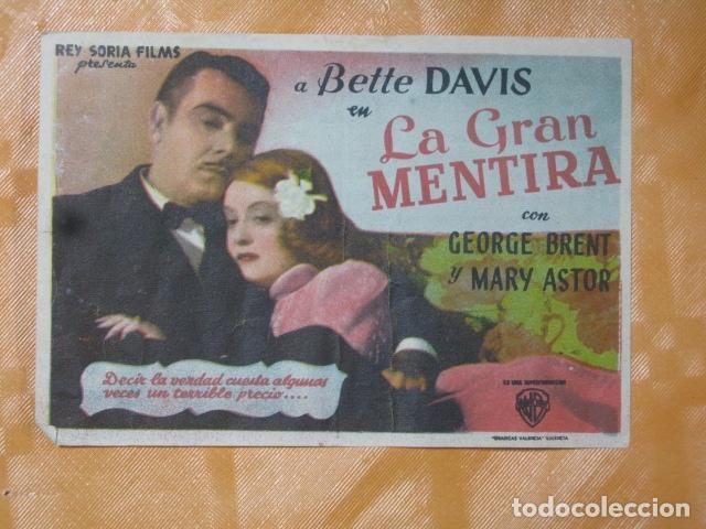 Cine: FOLLETO DE MANO LA GRAN MENTIRA - Foto 1