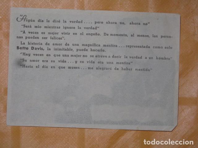 Cine: FOLLETO DE MANO LA GRAN MENTIRA - Foto 2